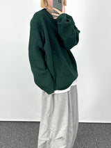 ウールニットスウェットシャツ/wool knit sweatshirt