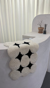 ビンテージダイアモンドタフティングミニラグ
