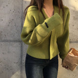 [Belied made] Monet V-neck hidden knit cardigan