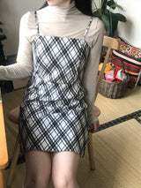 レイヤードロマンティックチェッカービスチェドレス