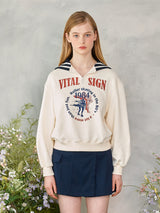 フィギュアスケートハーフジップアップスウェットシャツ / Figureskate Half Zip-up Sweatshirt