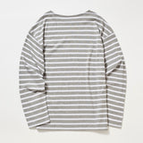 スモールロゴストリプロングTシャツ / SMALL LOGO STRIPE LONG SLEEVE T-SHIRT_GRAY