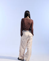 STRING LAYERED SLEEVE (BROWN)