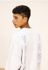 MNボウンオーバーサイズスェットシャツ/MN BONE OVERSIZED SWEAT SHIRTS