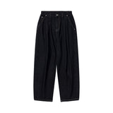 ディープタックポイントデニムパンツウーメンズ / DEEP TUCK POINT DENIM PANTS WOMENS - BLACK