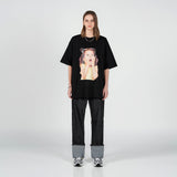 BABY FACE SUNGLASSES GIRL SHORT SLEEVE T-SHIRT BLACK