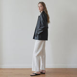 エコレザーボタンジャケット / Eco leather button jacket