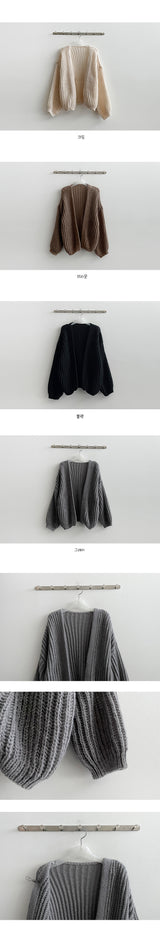 Mering Balloon Knit Cardigan