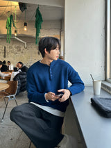 LMN ５ボタンオーバーサイズフィットニットウェア / LMN 5 Button Oversized Fit Knitwear (9 colors)