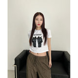 ツーキャットハートセミクロップ / TWO CATS HEART SEMI CROP 3COLOR