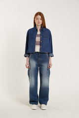 クロップドポケットシャツ/CROPPED POCKET SHIRT