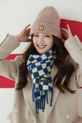 CHECKERBOARD MUFFLER BLUE (6639326330998)