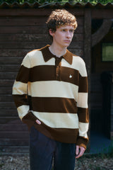 UNI MONO CHERRY COLLAR KNIT [BROWN]