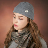 Monogram label beanie