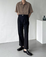 リネンバイオショートスリーブシャツ / UN275 Linen Bio Short-Sleeved Shirt (4 colors)
