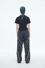 コンマデニムパンツ/Comma Denim Pants Grey