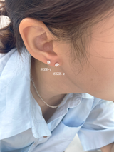 [92.5silver] essential cubic piercing (2sizes)