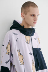 ロイヤルフリースフードジャケット / BSR2223FWJK102 ROYAL FLEECE HOODED JACKET BIG BEAR RABBIT PURPLE