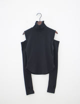 ショルダースプリットウォーマーポーラーTシャツ/Shoulder split warmer polar T-shirt (4color)