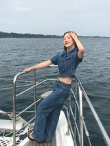 Horizon denim set up pants