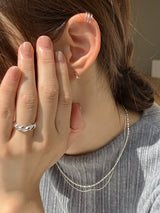 [92.5silver] モードラインワンタッチピアス
