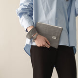 Oxford simple line strap pouch - dim gray