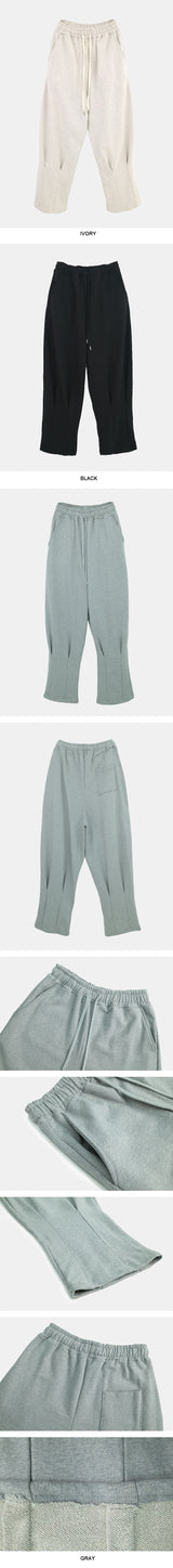 Hem Pintuck Balloon Sweatpants