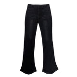 Long roof denim boots cut pants