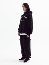 スーパーノーマルバルーンオーバーフリースフーディー(black)