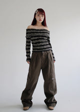 アリエルオープンショルダーニット/Ariel open shoulder knit