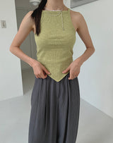 スラブホルタースリーブレス / Slub Halter Sleeveless (4color)