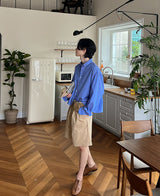 ウィズダムストライプクロップシャツ (2 color)