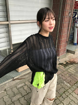 サマーパンチングニット