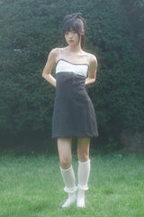 LACE SILK MINI OPS (BLACK)