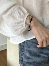 ハッキンメタルジェムストーンレイヤードブレスレットセット / Harkin Metal Gemstone Layered Bracelet Set