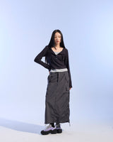 STRING LAYERED SLEEVE (BLACK)