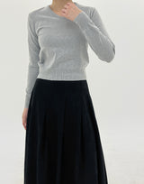 ミニマルVネックニット/Minimal V-neck Knit (12color)