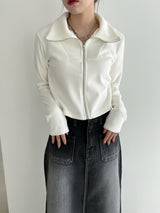 ナノレイジードベルベットジップアップ/Nano Raised Velvet Zip Up (3color)