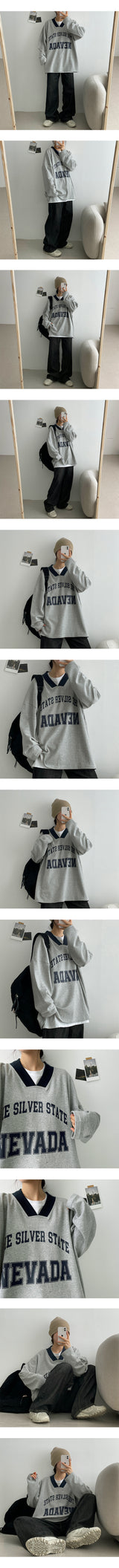 ネヴァカラーVロングスリーブTシャツ/Neva Colored V Long Sleeve Tee