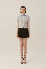 キルシーミドルチェリーニットスリムカーディガン／MIDDLE CHERRY KNIT SLIM CARDIGAN [LIGHT GRAY] (6694822314102)