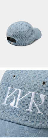 KYR Signature Logo Embossing Denim Ball Cap (Light Blue)