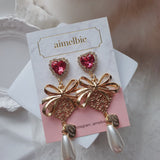 リボンパーティーピアス / Ribbon Party Piercing - Rosepink