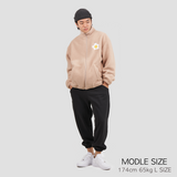 Flower Fleece Jacket Begie (4600440029302)