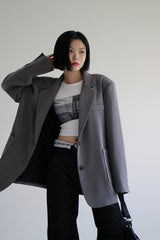 ジェントルボクシージャケット / Gentle Boxy Jacket (2color)