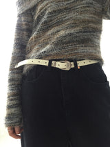 Slim square mini belt