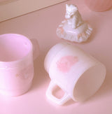 チェリーブロッサムラビット ♡ ミルクグラスマグ