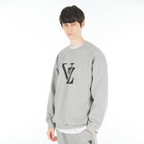 Monogram Black Big Logo Sweatshirt Gray