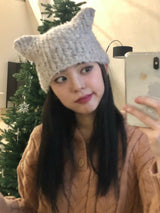 Siamese boucle beanie 
