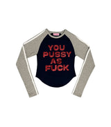 PNFメイド グリッタートップ / PNF made YOU PUSSY AS FUCK glitter top