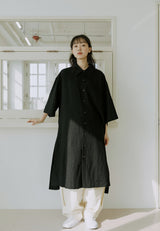 ユニセックスワイドスリーブロングシャツ/unisex wide sleeve long shirts black